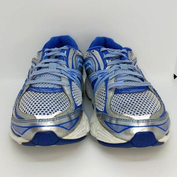 Saucony Omni 11 Women's Pre-owned Gray/Blue Running Sneakers - sz. 8 1/2 - Picture 2 of 6